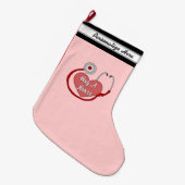 Grande Chaussette De Noël Étreignez une infirmière (Devant (Accrochage))