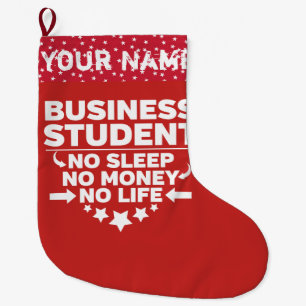 Grande Chaussette De Noël Étudiant De L'Université D'Affaires Sans Vie Ni 