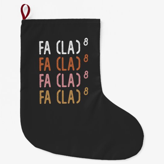 Grande Chaussette De Noël FA (LA)8 Drôle de maths ringard (Devant)