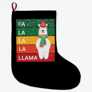GRANDE CHAUSSETTE DE NOËL FA LA LA LA LAMA