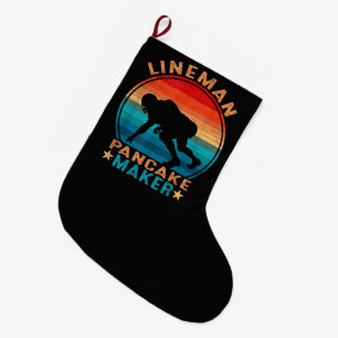 Grande Chaussette De Noël Fabricant de crêpes Lineman - Football américain