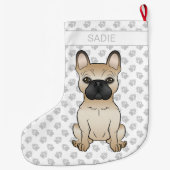 Grande Chaussette De Noël Faite Avec Masque Noir Chien-Chien-Chien Français  (Dos)