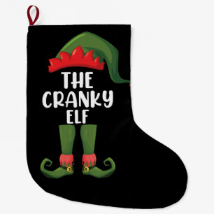 Grande Chaussette De Noël Famille d'elfes grincheux groupe assorti Noël