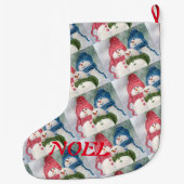 GRANDE CHAUSSETTE DE NOËL FAMILLE FUN SNOWMAN (Dos)