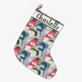Grande Chaussette De Noël Famille Snowman (Devant (Accrochage))
