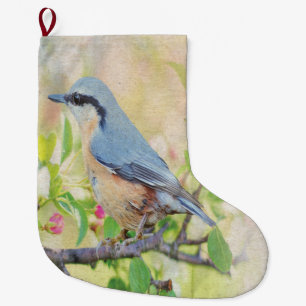 Grande Chaussette De Noël Fanatique des oiseaux