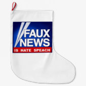 Grande Chaussette De Noël Faux News (Devant)