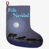 Grande Chaussette De Noël Feliz Navidad - Pack Wolf (Devant)