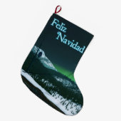 Grande Chaussette De Noël Feliz Navidad - Soirée silencieuse (Devant (Accrochage))