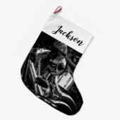 Grande Chaussette De Noël Fermer le moteur de moto (Devant (Accrochage))