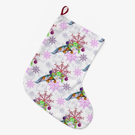 Grande Chaussette De Noël Festive Axlotl (Devant (Accrochage))