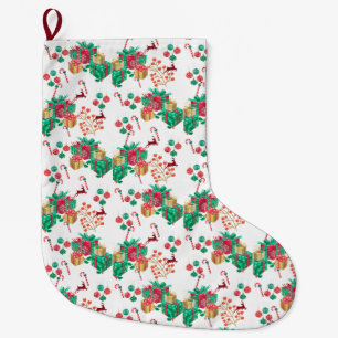 Grande Chaussette De Noël Festive Christmas Gift Wrap