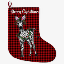Festive Fête Zebra, couronne Holly, plaid de buffl