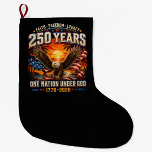 Grande Chaussette De Noël Fête de l'indépendance américaine 1776 2026 250e 4
