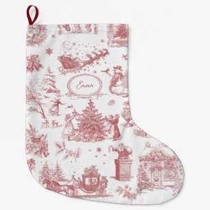 Grande Chaussette De Noël Fête de Noël Chinoiserie