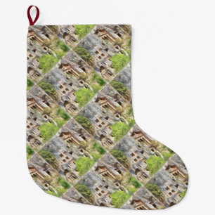 Grande Chaussette De Noël Fethiye Tombes Lycian Anciennes Aquarelle