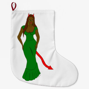 Grande Chaussette De Noël fille diable