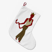 Grande Chaussette De Noël fille diable (Devant (Accrochage))