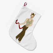 Grande Chaussette De Noël fille diable (Devant (Accrochage))