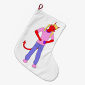 Grande Chaussette De Noël fille diable (Devant (Accrochage))