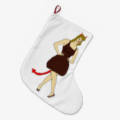 Grande Chaussette De Noël fille diable (Devant (Accrochage))
