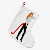 Grande Chaussette De Noël fille diable (Devant (Accrochage))