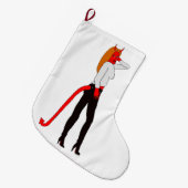 Grande Chaussette De Noël fille diable (Devant (Accrochage))