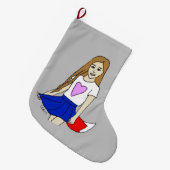 Grande Chaussette De Noël fille foy (Devant (Accrochage))