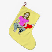 Grande Chaussette De Noël fille foy (Devant (Accrochage))