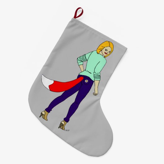 Grande Chaussette De Noël fille foy (Devant (Accrochage))