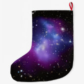 Grande Chaussette De Noël Fille Nom de signature Violet céleste (Dos)