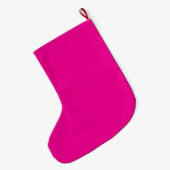 Grande Chaussette De Noël Fille Signature Nom Rose chaud (Dos (Accrochage))