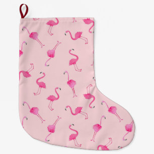 Grande Chaussette De Noël Flamant rose