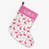 Grande Chaussette De Noël Flamant rose (Devant (Accrochage))