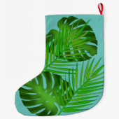 Grande Chaussette De Noël Flamant rose rose de Noël scintillants (Dos)