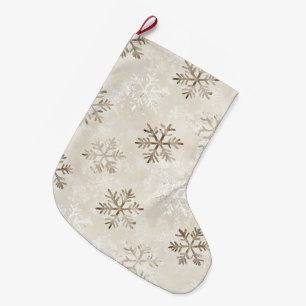 Grande Chaussette De Noël Flammes de neige bio à la crème tane