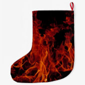Grande Chaussette De Noël Flammes et prise d'incendie (Dos)