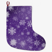 Grande Chaussette De Noël Flèche blanche Améthyste violet (Devant)