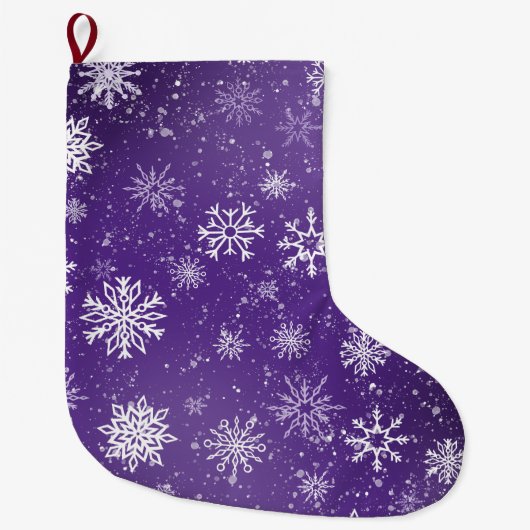 Grande Chaussette De Noël Flèche blanche Améthyste violet (Devant)