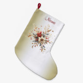 Grande Chaussette De Noël Fleurs de vacances modernes Stocker (Devant (Accrochage))