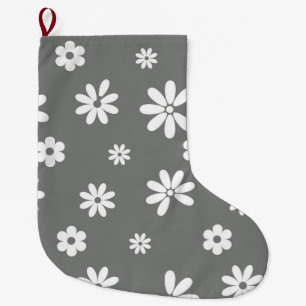 Grande Chaussette De Noël Fleurs et pétales 2