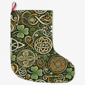 Grande Chaussette De Noël Floraison celtique (Devant)