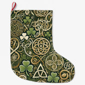 Grande Chaussette De Noël Floraison celtique (Devant)