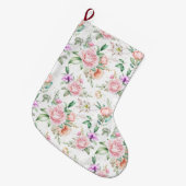 Grande Chaussette De Noël Floral (Devant (Accrochage))