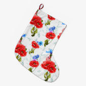 Grande Chaussette De Noël Floral (Devant (Accrochage))