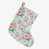 Grande Chaussette De Noël Floral (Devant (Accrochage))