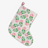 Grande Chaussette De Noël Floral (Devant (Accrochage))