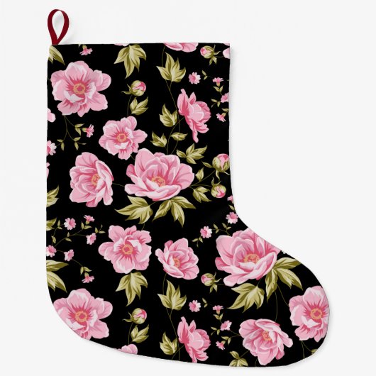 Grande Chaussette De Noël Floral (Devant)
