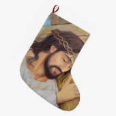 Grande Chaussette De Noël Foi chrétienne Jésus Christ (Devant (Accrochage))