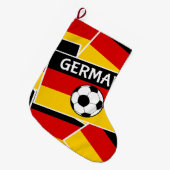Grande Chaussette De Noël Football drapeau allemand (Devant (Accrochage))